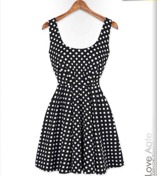 Vestido Bolinhas Pin-up Preto